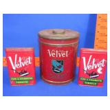 3 Velvet Tobacco Tins