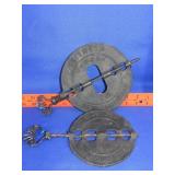 2 Griswold Stove Dampers - 6' & 7'