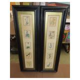 Pair of Orig Old Engraving Hand Colored Botanicals