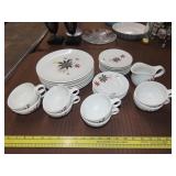 26pc Shenango Calico Leaves China