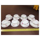 8 Royal Dalton Clobelly Cups & Saucers