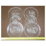 6 Fostoria Camelia Plates