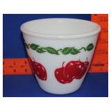 Hazel Atlas Milk Glass Apple Bowl - 6"