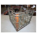 Metal Milk Crate w/ Jars