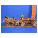 Wood Horse & Wagon