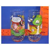 2 Peanuts Collector Glasses