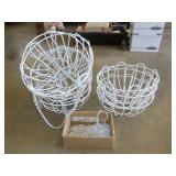 8 Hanging Metal Flower Baskets - 14"