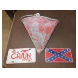 Fire Bucket & 2 Car Tags