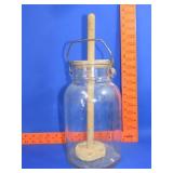 One Gallon Glass Churn