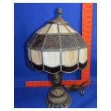 Leaded Glass Table Lamp - Shade Damage