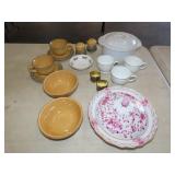 Table Lot of Dishes
