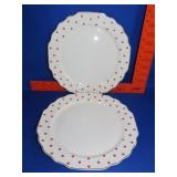 2 W S George Blushing Rose Plates - 10 1/2"