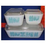 3 Piece Pyrex Amish Butterprint Refrigerator