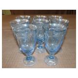 Noritake Sweet Swirl Light Blue Water Goblets