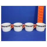 4 Bernardaud Limoge Fiorini Bleu Cups