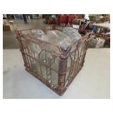 Metal Milk Crate w/ Jars