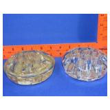 2 Glass Flower Frogs - 1 Has a Chip