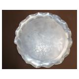 Hammered Aluminum Serving Tray - 21.5"