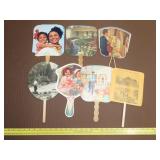 7 Antique Advertising Hand Fans