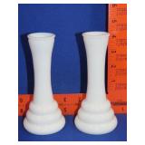 Pait of Milk Glass Vases