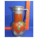 Mettlach Orivit Art Nouveau Pewter Stein