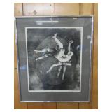 Framed Surrealist Black & White Print - 21"x24"