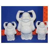 3 Ceramic Buddah