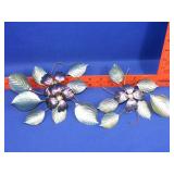 Painted Metal Wall Flowers - Brass & Copper?