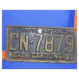 1959 NC Car Tag