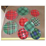 9 Piece of International Christmas Plaid