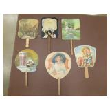 6 Antique Advertising Fans