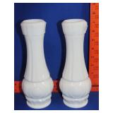 Pir of Milk Glass Vases