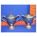 Silver Plate Cream & Sugar