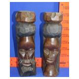 Pair of Wood Carved Sculptures