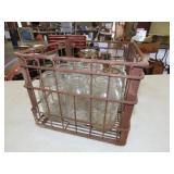 Metal Milk Crate w/ Jars