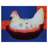 Fenton Hen On Nest 5.5"
