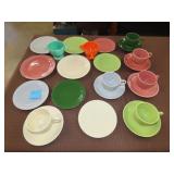 23pc of Fiesta Cups, Saucers & Plates