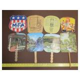 8 Antique Sdvertising Hand Fans