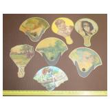 7 Antique Advertising Hand Fans