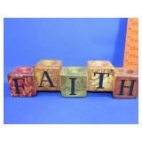 Decorative Ceramic Faith Candle Holder