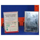 Cabarrus Bank & Trust 1980 Calendar / Mirror