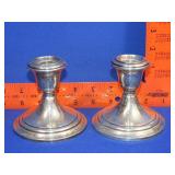 Pair of Gorham Weighted Sterling Candle Holders