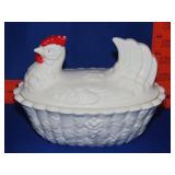 Ceramic Hen on Nest - 8"