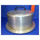 Aluminum Covered Cake Plate