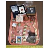 Tray Lot of Costume Jewelry
