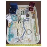 Tray Lot of Costume Jewelry