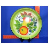 Decorated Enamelware Tray - 12"