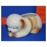 Pottery Puppy Planter