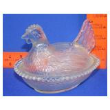 Indiana Glass Hen on Nest - 7"
