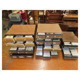 Large Lot of Cassette Tapes w/ Storage Boxes